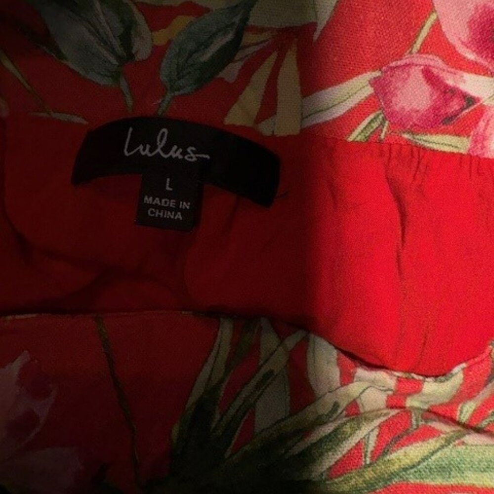 🌻3 for $15🌻 Lulu's Red Tropical Maxi Skirt - Picture 4 of 5